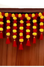 Multicolor Woolen Pom Pom Handmade Traditional Toran For Home Shop & Temple