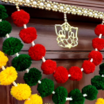 Multicolor Woolen Pom Pom Handmade Traditional Toran For Home Shop & Temple