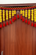 Multicolor Woolen Pom Pom Handmade Traditional Toran For Home Shop & Temple