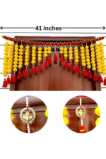 Multicolor Woolen Pom Pom Handmade Traditional Toran For Home Shop & Temple - Image 2