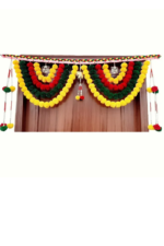 Multicolor Woolen Pom Pom Handmade Traditional Toran For Home Shop & Temple - Image 2