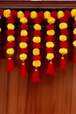 Multicolor Woolen Pom Pom Handmade Traditional Toran For Home Shop & Temple
