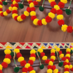 Multicolor Woolen Pom Pom Handmade Traditional Toran For Home Shop & Temple