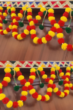 Multicolor Woolen Pom Pom Handmade Traditional Toran For Home Shop & Temple
