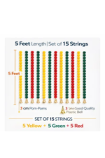 Multicolor Woolen Pom Pom Handmade Traditional Toran For Home Shop & Temple - Image 2