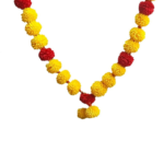 Yellow Woolen Plastic Beads Perfect For Decorating Homes And Temples (Pack Of 2)