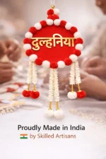 Golden Green Mdf Sheet Pom Pom Wall Hanging For Wedding - Image 7