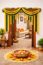 Multicolor Woolen Pom Pom Handmade Traditional Toran For Home Shop & Temple - Image 4