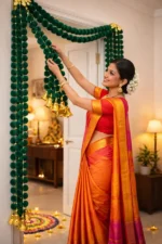 Multicolor Woolen Pom Pom Handmade Traditional Toran For Home Shop & Temple - Image 4