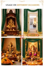 Multicolor Woolen Pom Pom Handmade Traditional Toran For Home Shop & Temple - Image 5