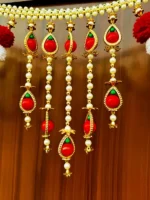 Multicolor Woolen Pom Pom Handmade Traditional Toran For Home Shop & Temple - Image 3