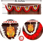 Multicolor Woolen Pom Pom Handmade Traditional Toran For Home Shop & Temple - Image 3