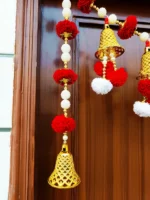 Multicolor Woolen Pom Pom Handmade Traditional Toran For Home Shop & Temple - Image 3