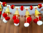 Multicolor Woolen Pom Pom Handmade Traditional Toran For Home Shop & Temple - Image 4