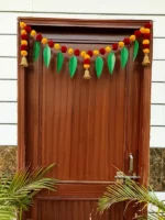 Multicolor Woolen Pom Pom Handmade Traditional Toran For Home Shop & Temple - Image 5