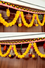 Multicolor Woolen Pom Pom Handmade Traditional Toran For Home Shop & Temple - Image 2