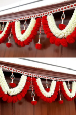 Multicolor Woolen Pom Pom Handmade Traditional Toran For Home Shop & Temple - Image 2