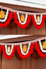 Multicolor Woolen Pom Pom Handmade Traditional Toran For Home Shop & Temple - Image 2