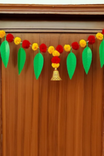 Multicolor Woolen Pom Pom Handmade Traditional Toran For Home Shop & Temple