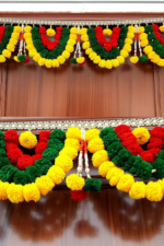 Multicolor Woolen Pom Pom Handmade Traditional Toran For Home Shop & Temple